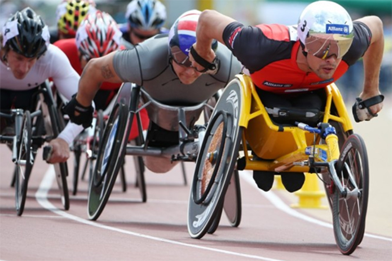 Rollstuhlrennfahrer bei den Paralympics